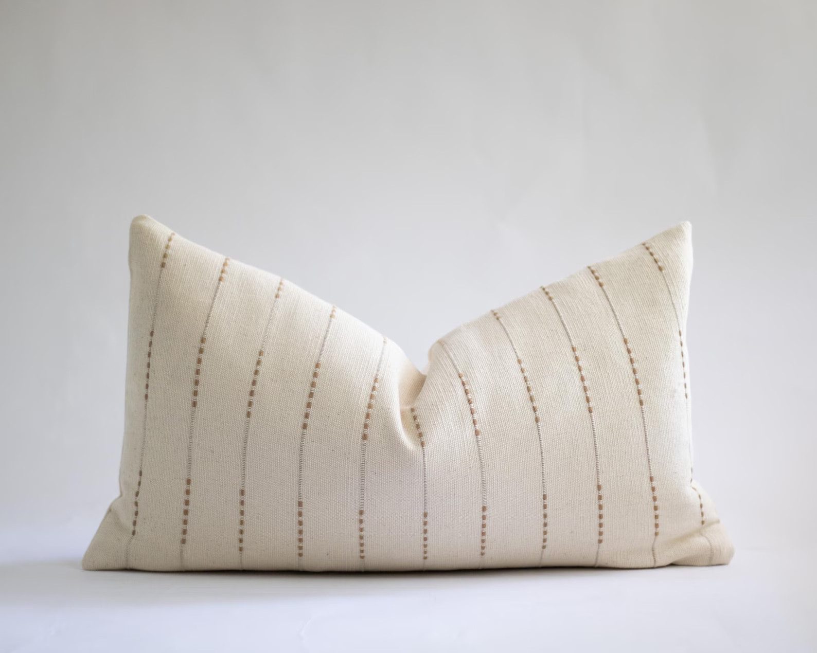 Cream & Beige Stripe Chiang Mai Lumbar Pillow Cover, Tan Striped Hmong Throw Pillow, Modern Farmh... | Etsy (US)
