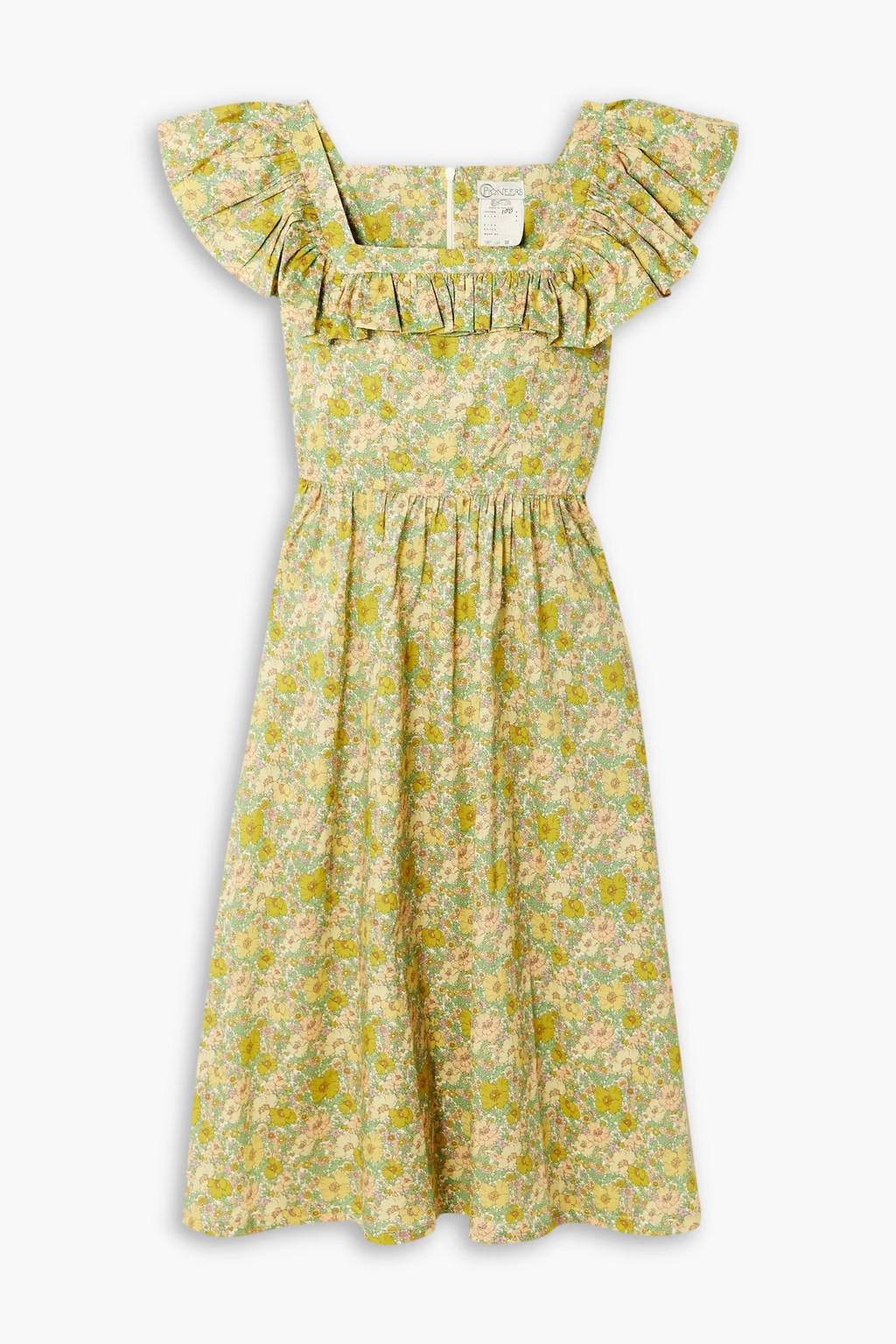 Nora ruffled floral-print cotton midi dress | The Outnet (US and CA)