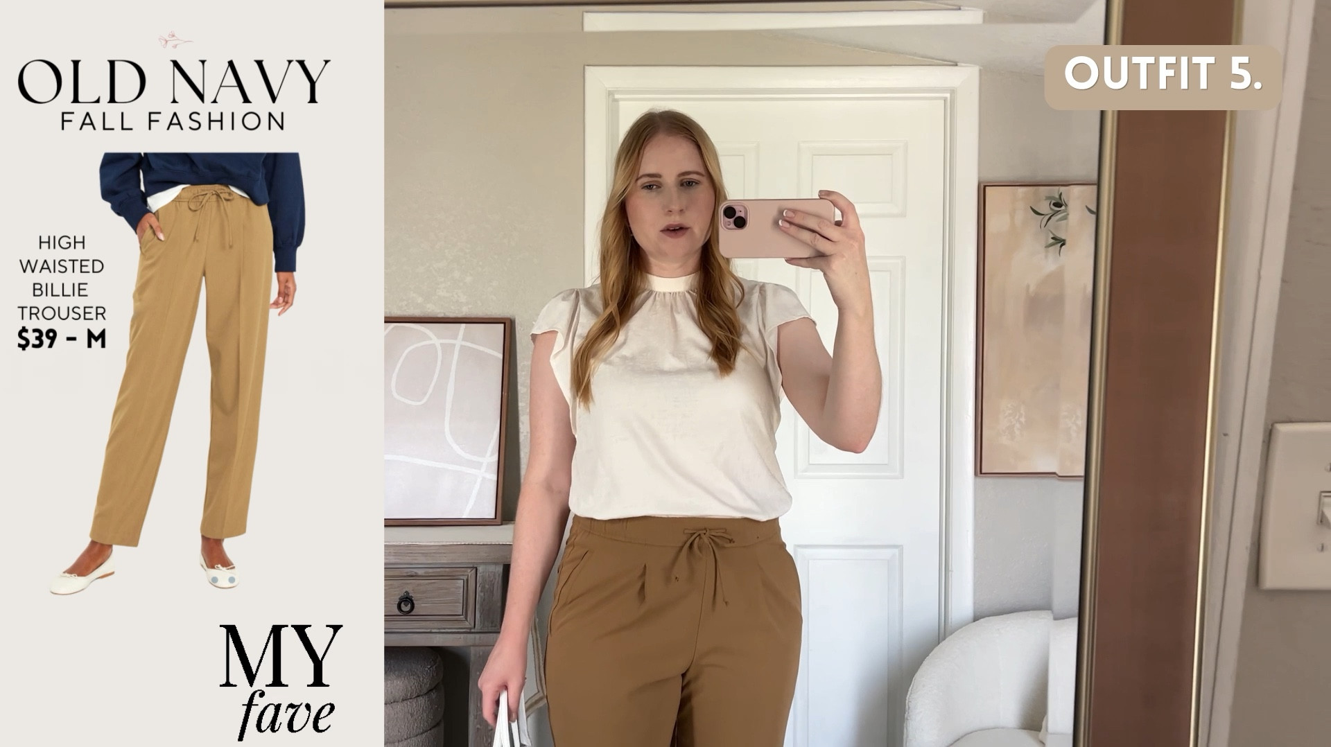 Teacher Outfit | Work Outfit | The best new work pants from Old Navy - for under $50!! These are size medium, they fit true to size. Old Navy trousers for the office, High-Waisted Billie Straight Trouser

#LTKVideo #LTKWorkwear #LTKSeasonal