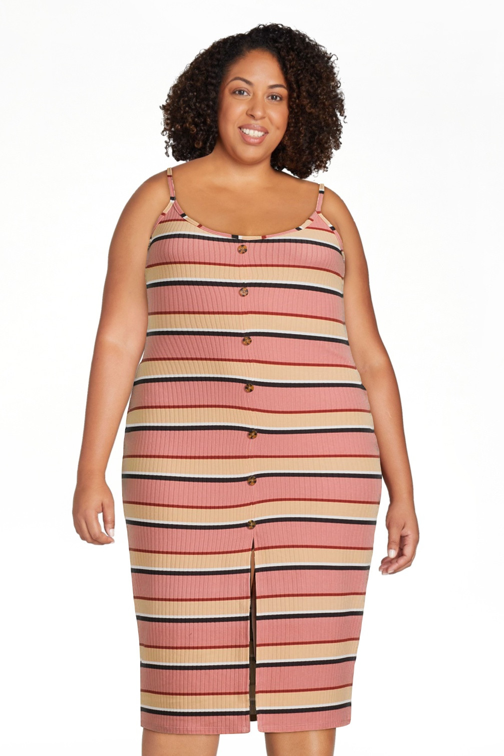 No Boundaries Juniors Button Front Midi Dress, Sizes XS-3XL | Walmart (US)