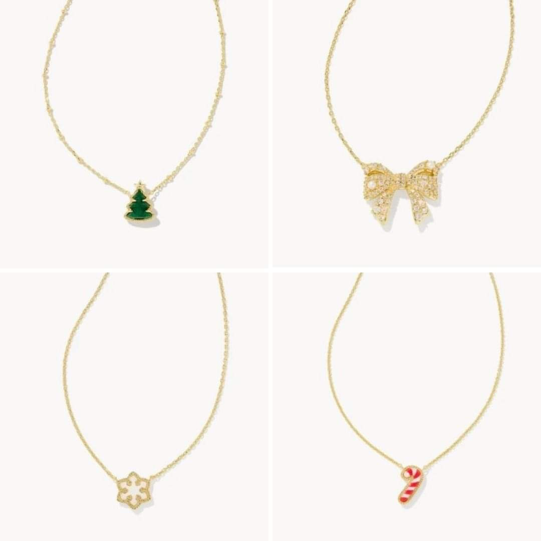 Kendra Scott NEW RELEASES! 

Holiday themed necklaces
-Snowflake ❄️
-Christmas Tree 🌲 
-Candy Cane 
-Bow 🎀

Christmas Gift Ideas for Teen Girls
Christmas Gift Ideas for Tween Girls
Jewelry for girls
Trending gifts for teens and tweens
Gifts for mom
Gifts for daughter

#LTKSeasonal #LTKHoliday #LTKGiftGuide
