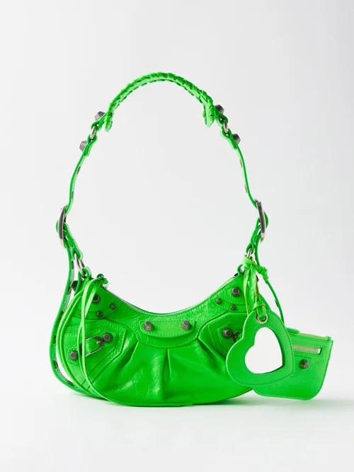 Balenciaga - Le Cagole Xs Leather Shoulder Bag - Womens - Green | Matches (US)