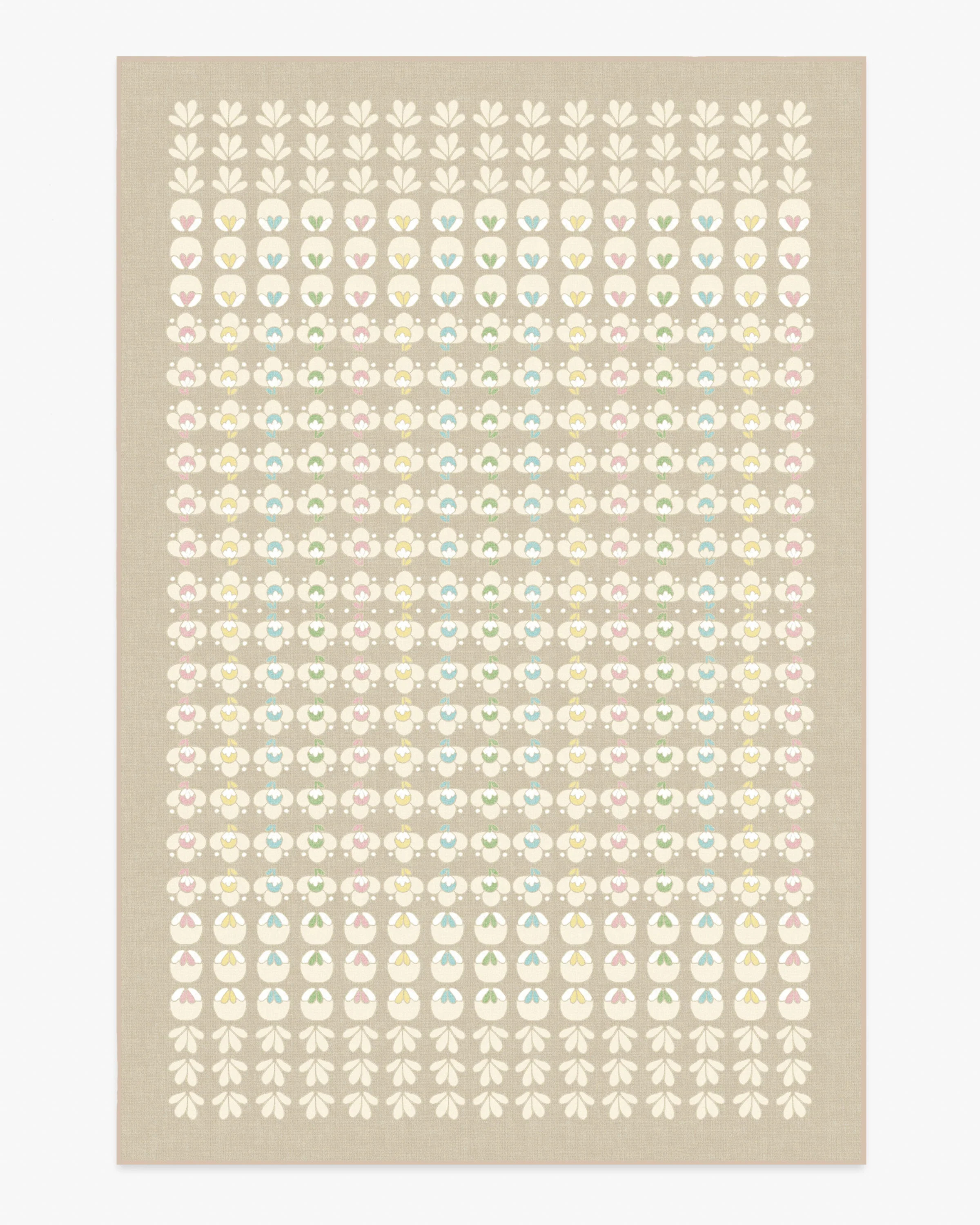 Ditzy Daisy Neutral Rug | Ruggable US | Ruggable