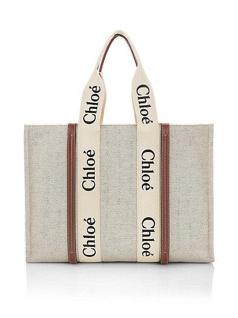 Chloé Large Woody Canvas Tote | Saks Fifth Avenue