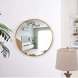 Round Mirrors Wall Decor Circle Mirror Bathroom Wall Mounted Make Up Mirror Bedroom/Living Room/Dini | Amazon (US)