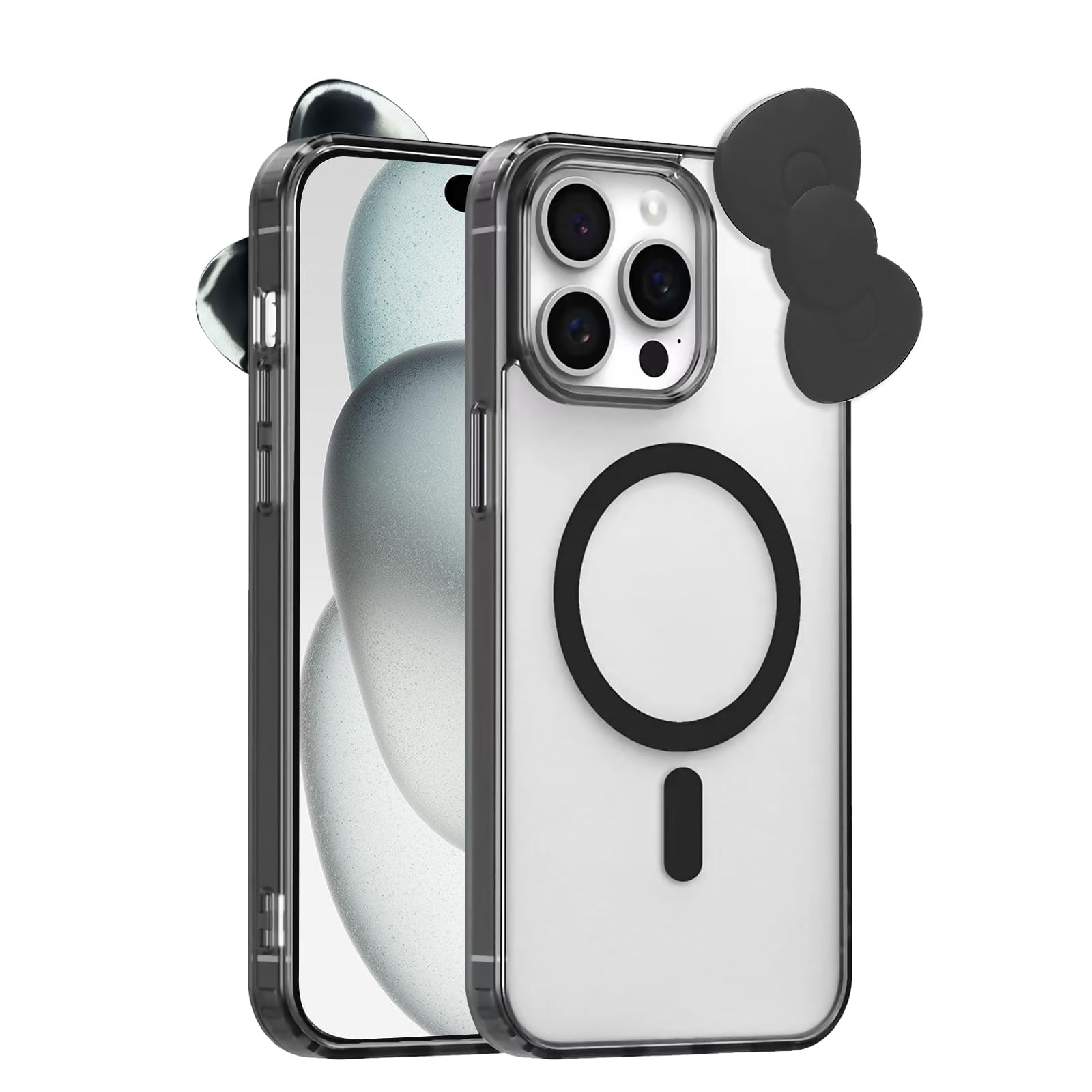 Cute Cartoon 3D Bowknot Design Compatible For iPhone 16 Pro Max Case, Kawaii fun design transpare... | Amazon (US)