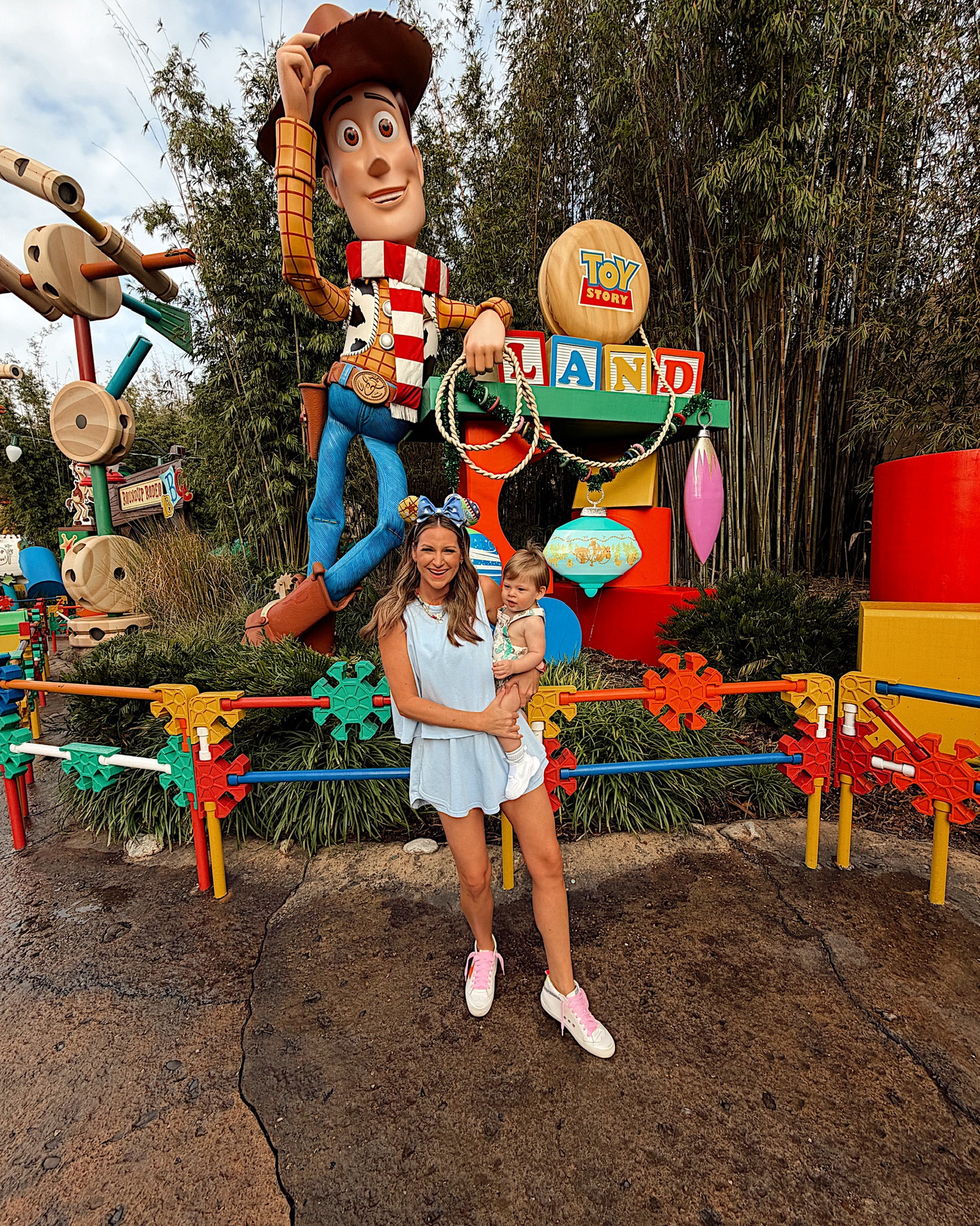 Having the best time showing Storm Toy Story Land at Walt Disney’s Hollywood Studios today! I'm in a small top and skort from poppy & pine, Etsy ears, bauble bar necklaces - fits tts. What to wear at Walt Disney world for the family! 

#LTKTravel #LTKBaby #LTKootd