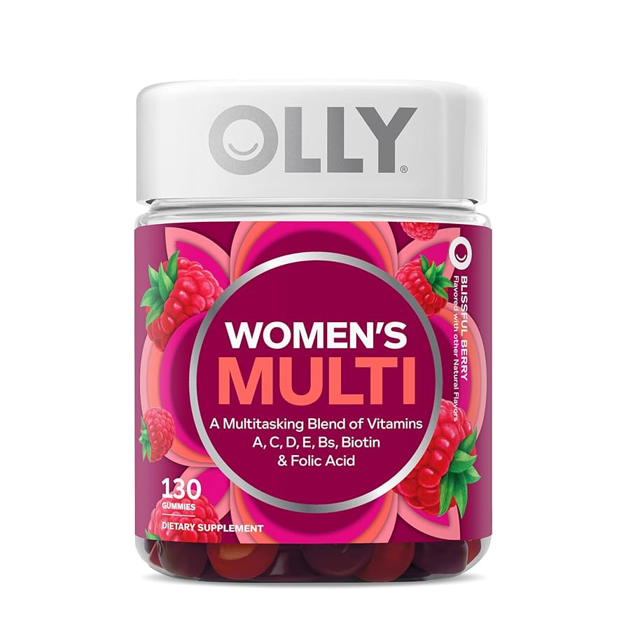 OLLY Women's Daily Multivitamin Gummy, Vitamins A, D, C, E, Biotin, Folic Acid, Adult Chewable Vi... | Amazon (US)