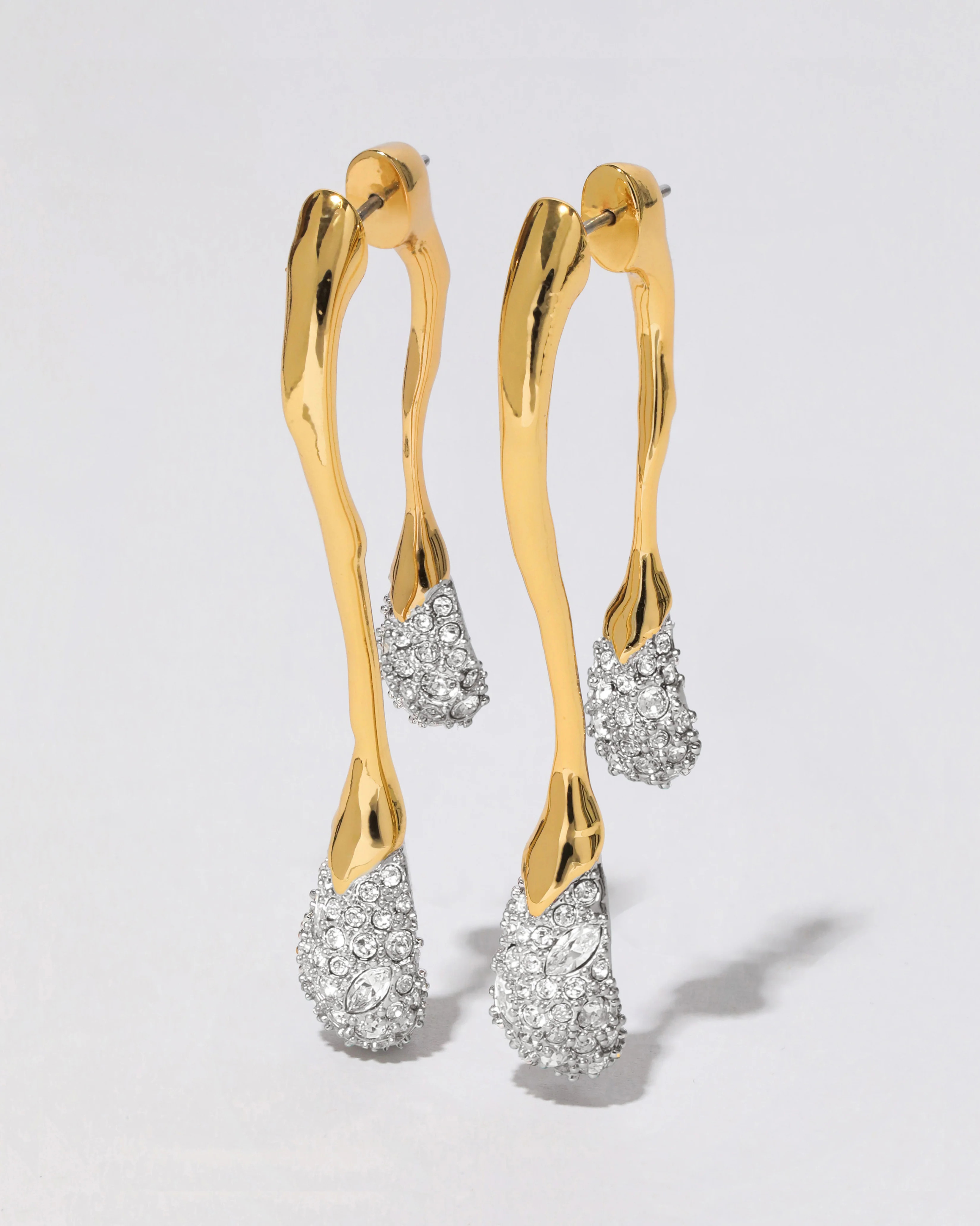 Alexis Bittar Solanales Crystal Front Back Double Drop Earring- in Gold | Statement Jewelry from Alexis Bittar | Alexis Bittar