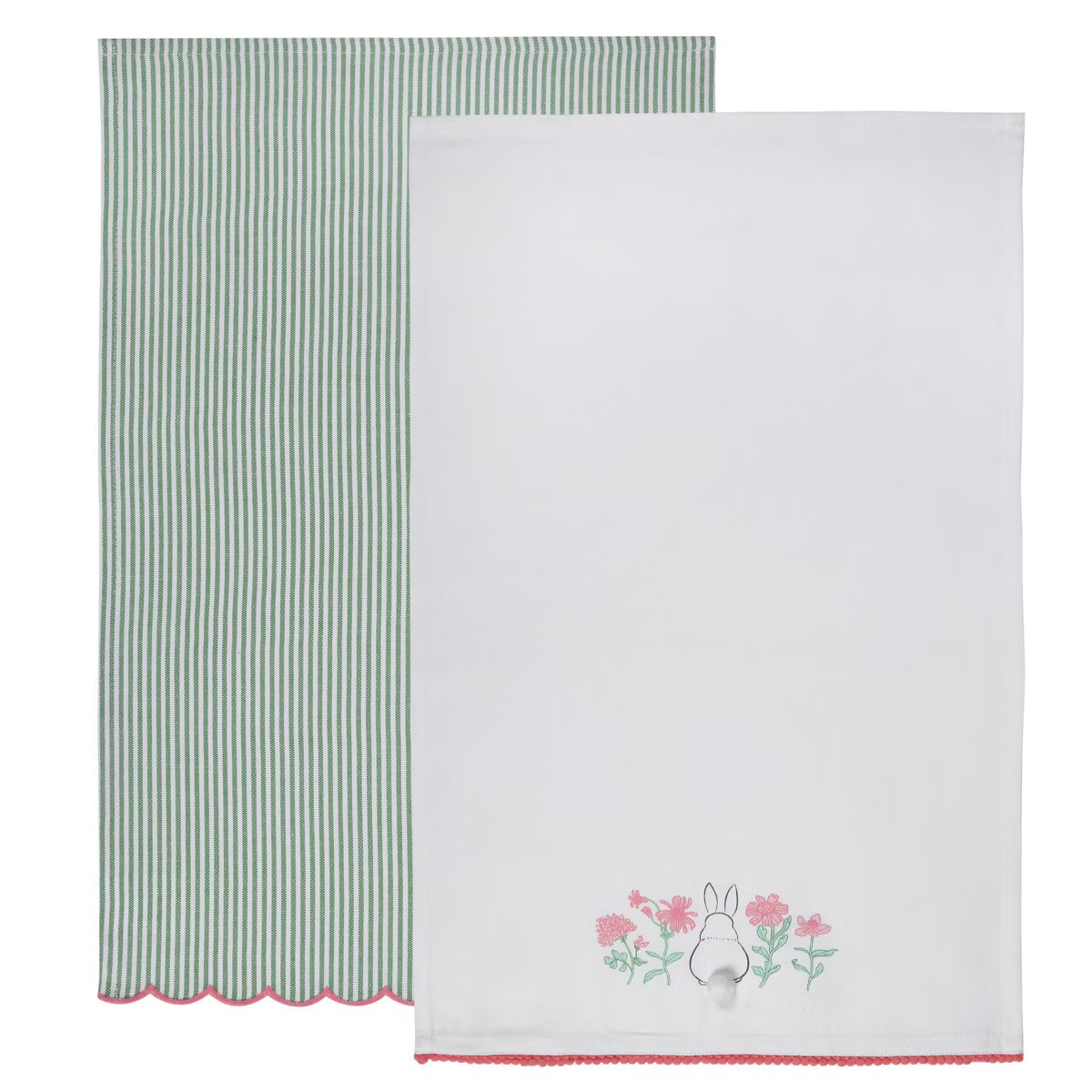 2pk Easter Decor Dish Towels Woven Easter Bunny - Bullseye's Playground™ | Target