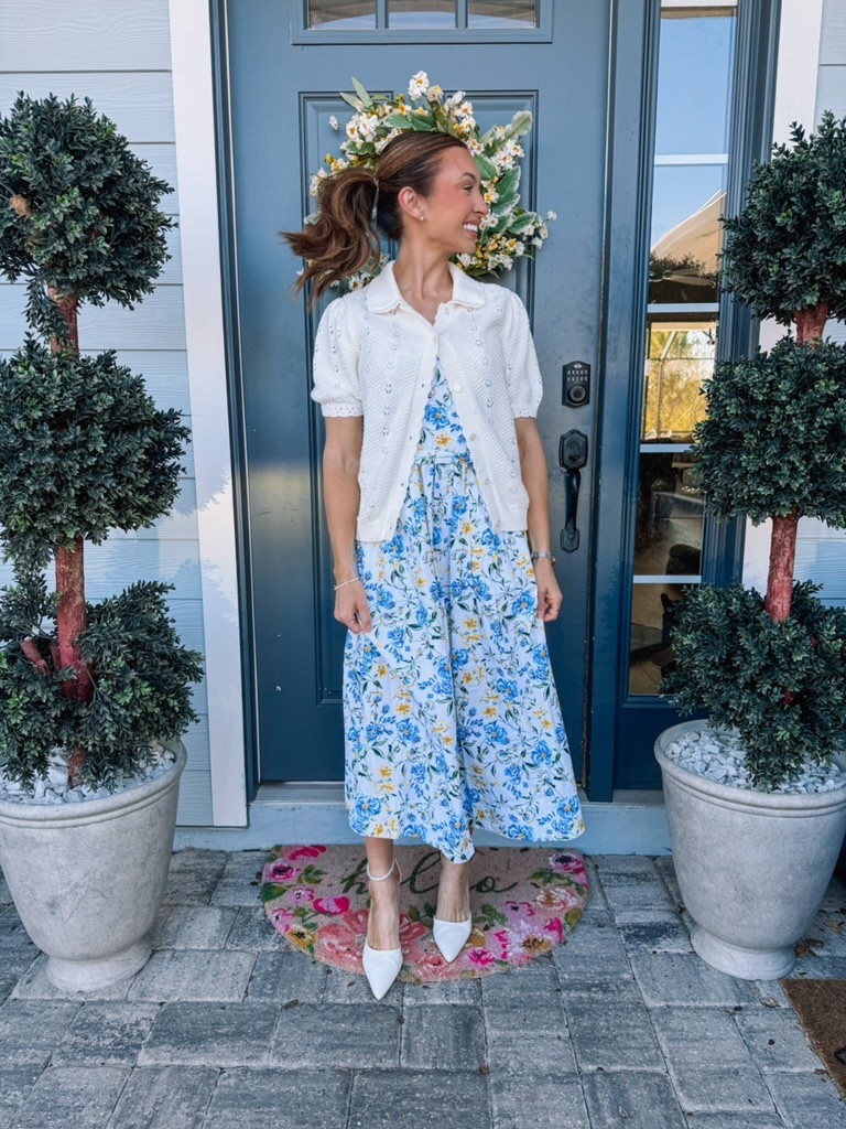 Walmart spring dress & cardigan for today’s church outfit!! Wearing size XS in both

#LTKSeasonal #LTKmomlife #LTKootd