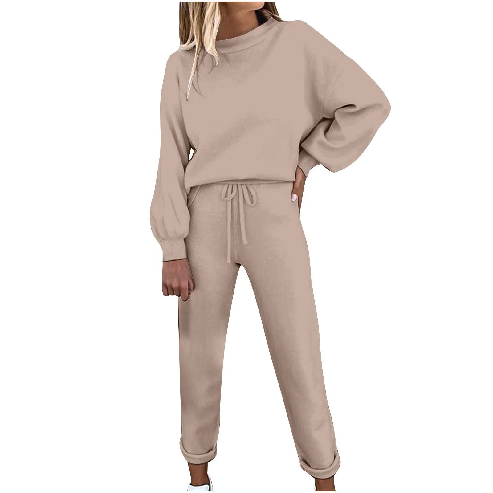 AOOCHASLIY Sweat Suits for Women Clearance Jogging Suits Pullover Hoodie Tracksuit 2 Piece Pocket... | Walmart (US)