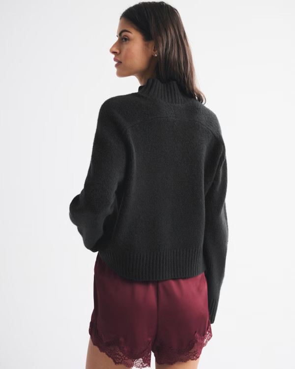 Women's Easy Mockneck Sweater | Women's Tops | Abercrombie.com | Abercrombie & Fitch (US)