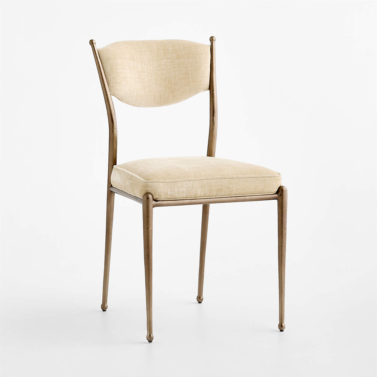 Oxley Metal Upholstered Dining Chair + Reviews | Crate & Barrel | Crate & Barrel