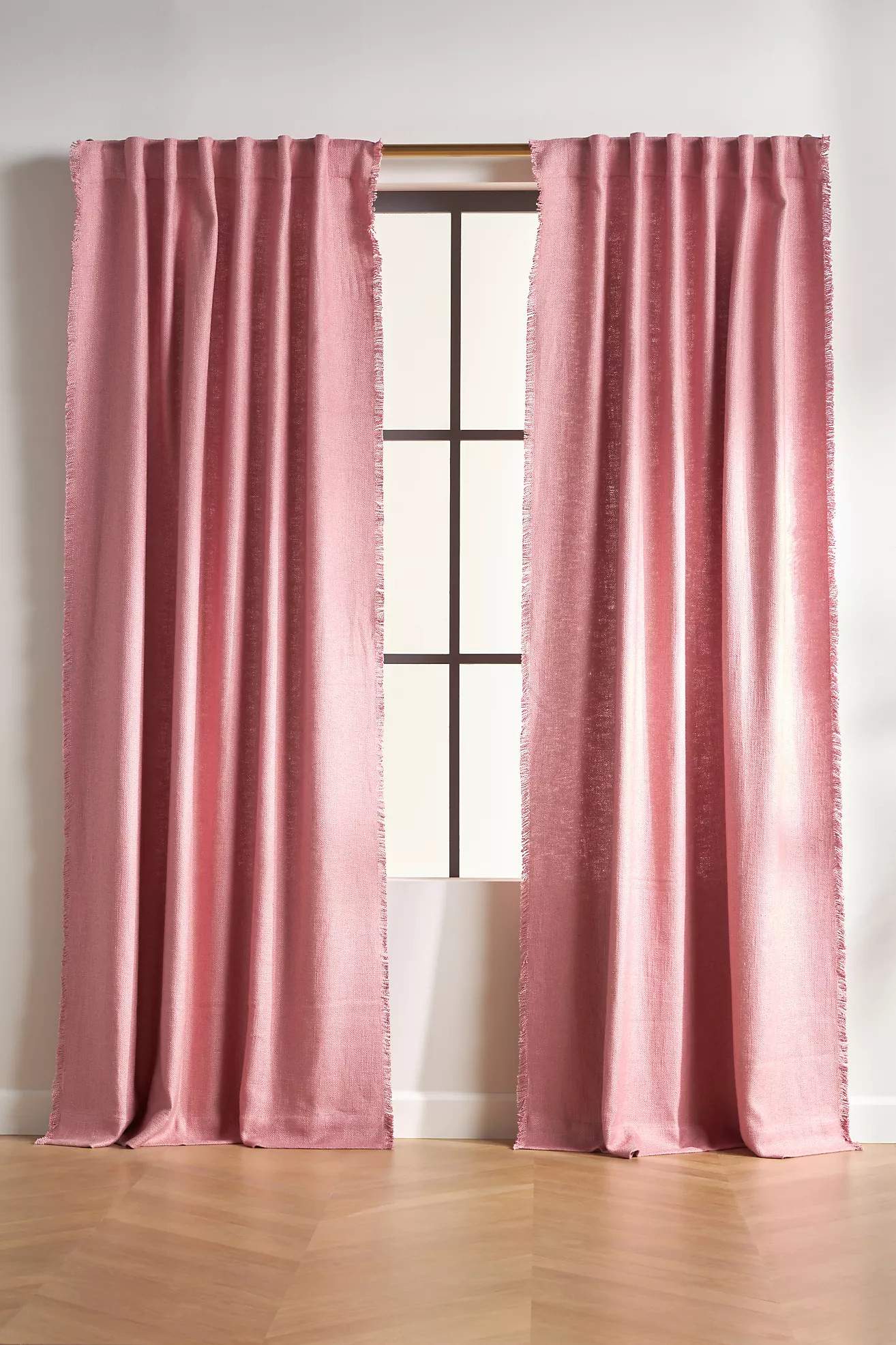Luxe Linen Blend Woven Curtain | Anthropologie (US)