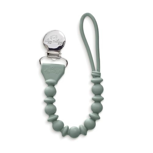 Itzy Ritzy Silicone Pacifier Clip; 100% Food Grade Silicone Pacifier Strap with Clip Keeps Pacifiers, Teethers & Small Toys in Place; Features One-Piece Design & Cord (Succulent) | Amazon (US)