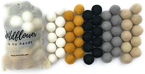 Wildflower by Hu Hands Midnight Glam Wool Felt Balls | 50 Pom Poms for Crafts, Garland, Felting |... | Amazon (US)