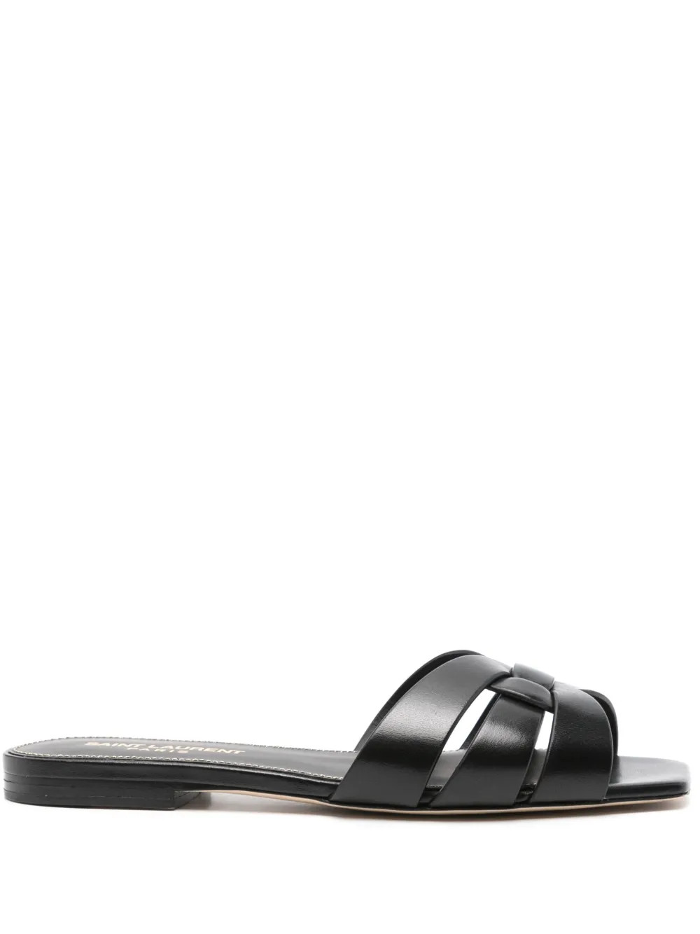 Saint Laurent Tribute Sandals | Black | FARFETCH | Farfetch Global