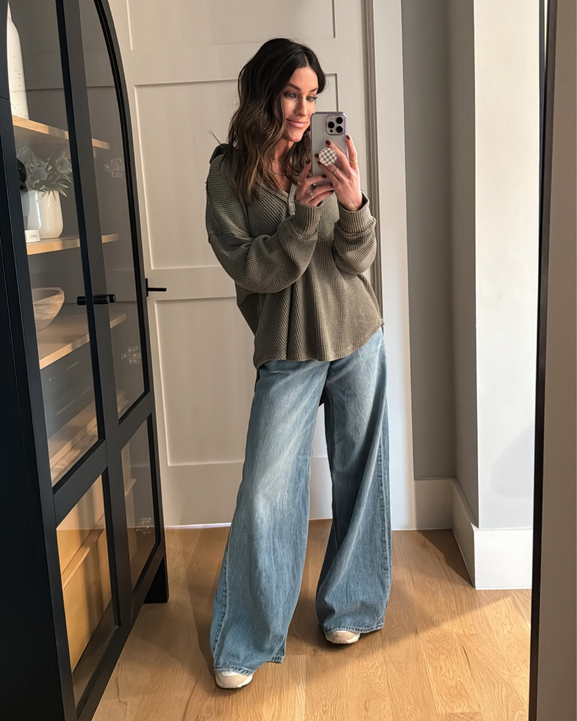 Size small in this waffle tee! These jeans run long, I’m in the regular length and could definitely wear with heels. 



#LTKsalealert #LTKstyletip #LTKfindsunder50