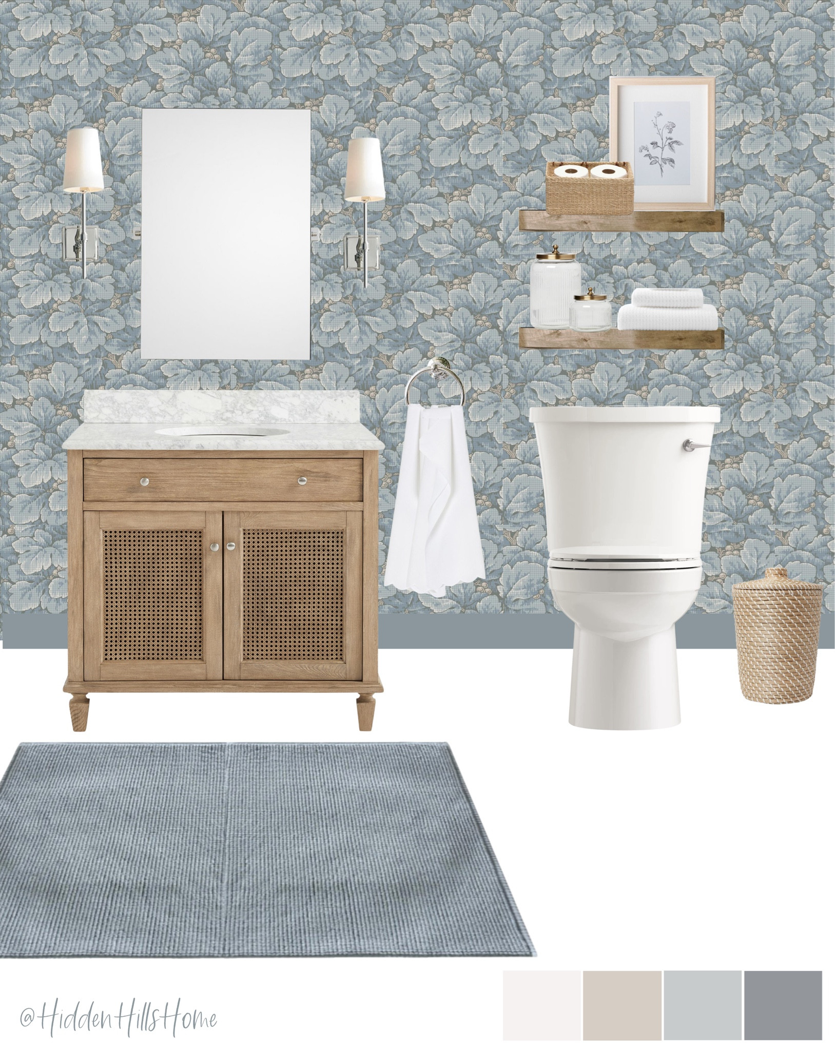 Bathroom decor mood board, bathroom design ideas, bathroom wallpaper, powder bathroom inspiration, bathroom vanity #bathroomm

#LTKHome #LTKSaleAlert #LTKStyleTip