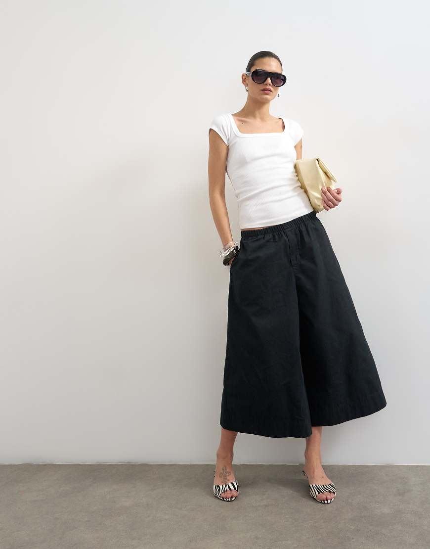 Topshop a-line culottes in black | ASOS (Global)