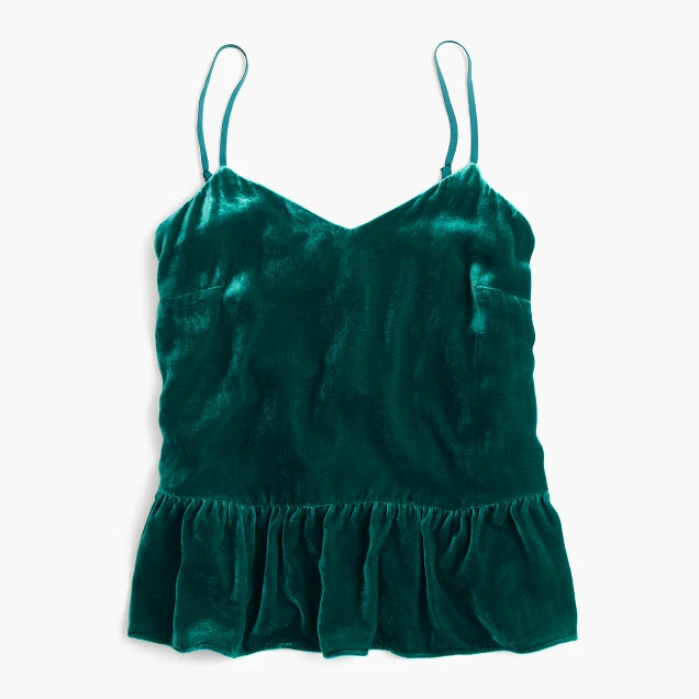 Petite velvet cami | J.Crew US