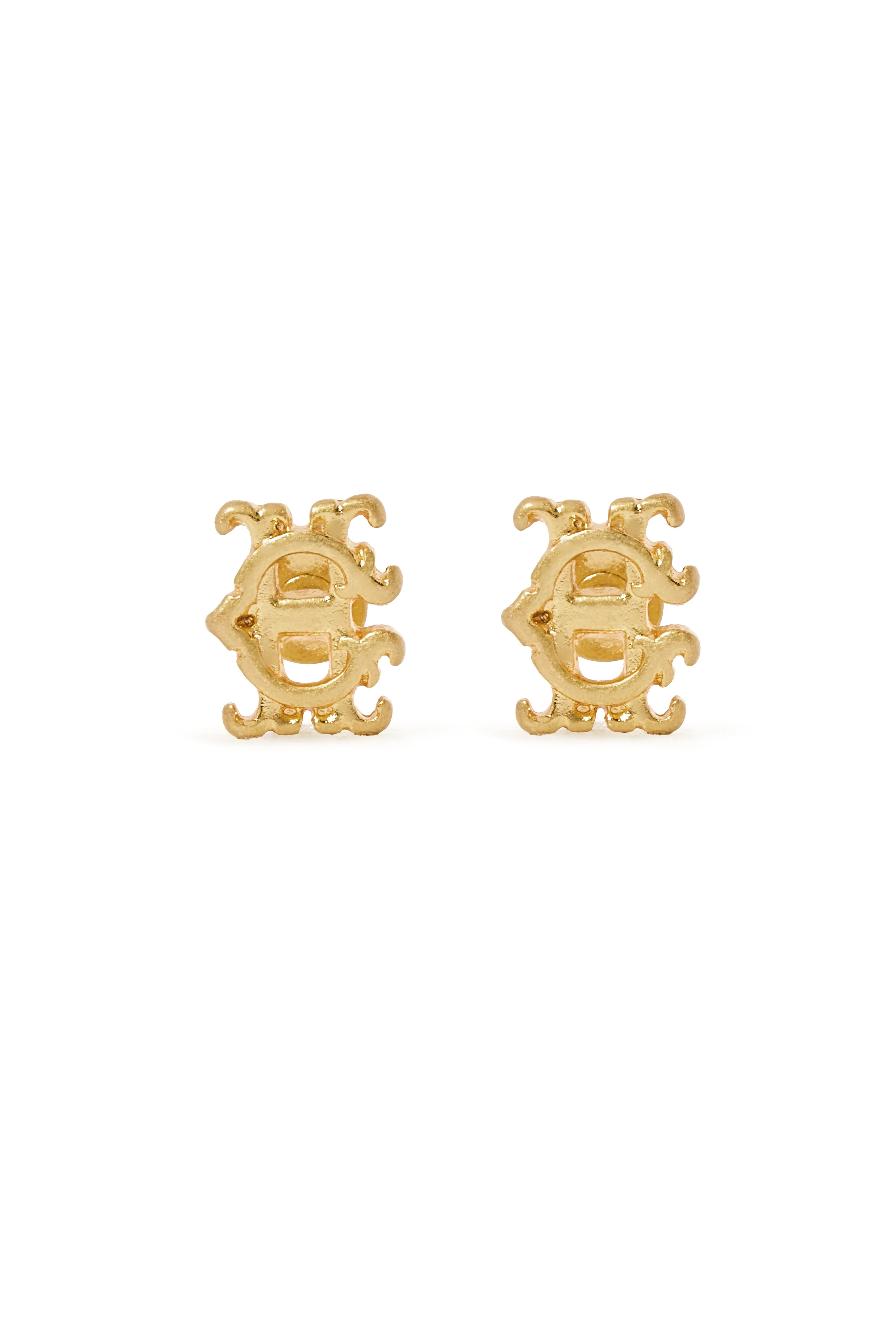 Heraldic Stud Earrings (Vintage Gold) | Holland Cooper
