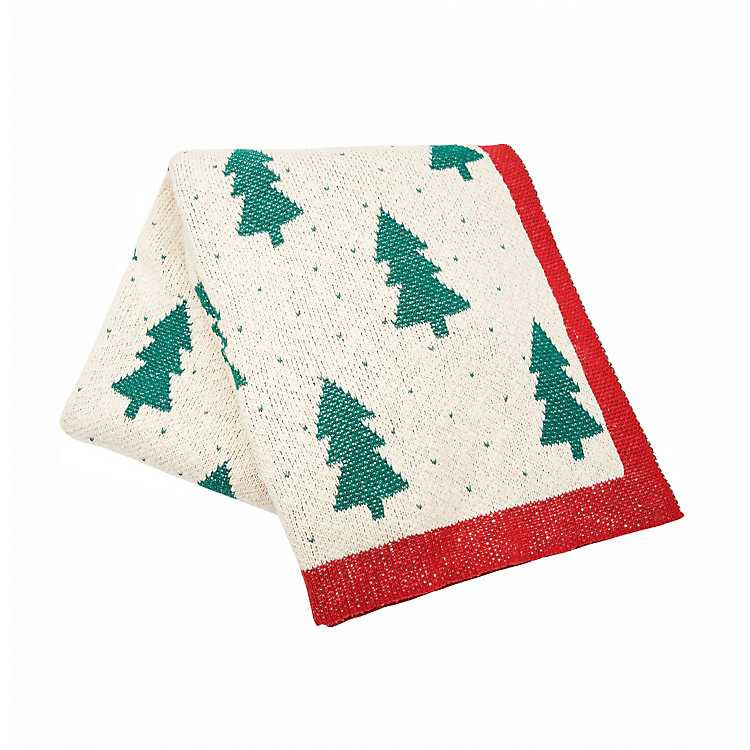 New! Christmas Trees Dotted Throw | Kirkland's Home