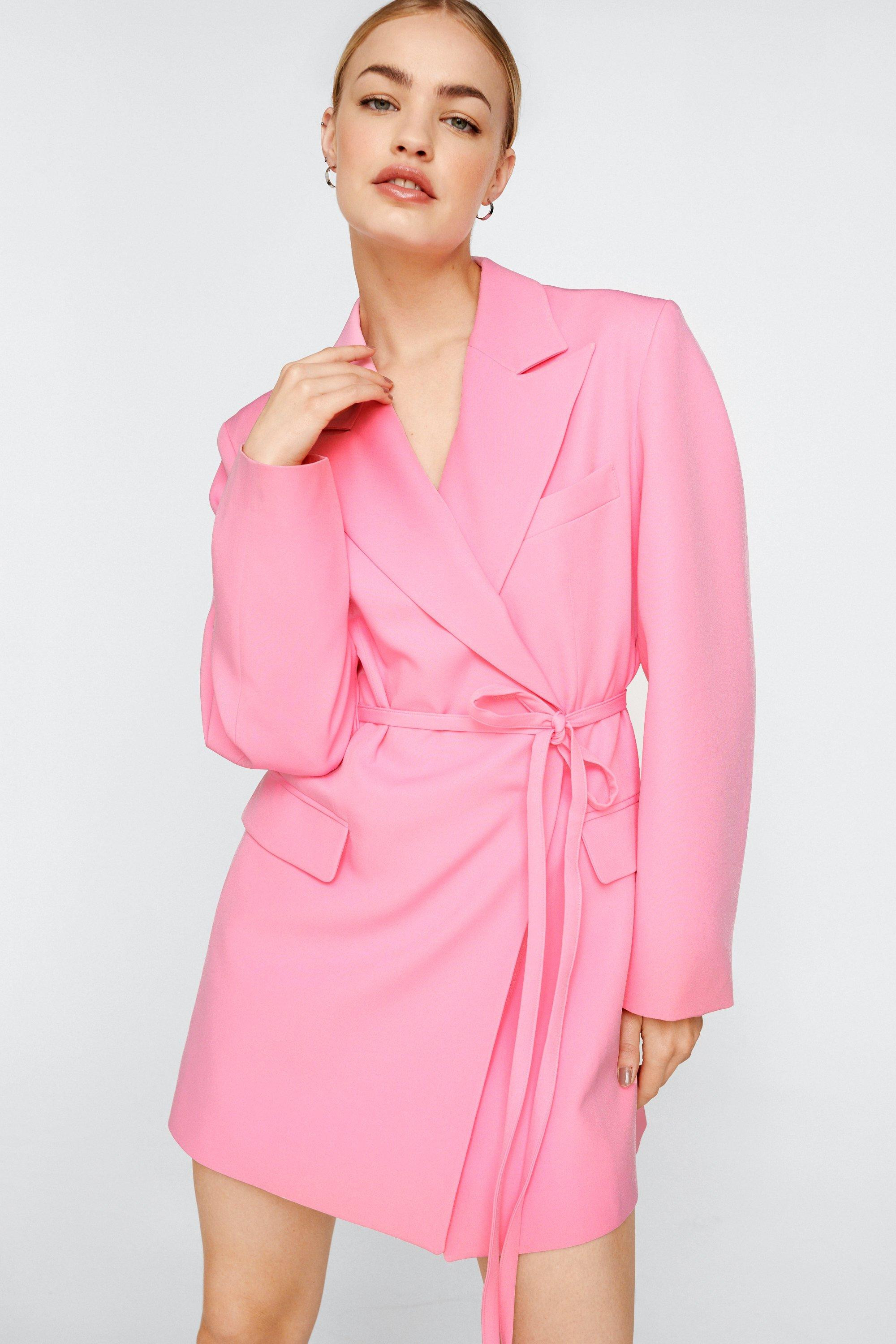 Tie Waist Tailored Blazer Dress | Nasty Gal (US)
