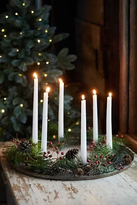 Iron Candlestick Dish, 6 Holders | Anthropologie (US)