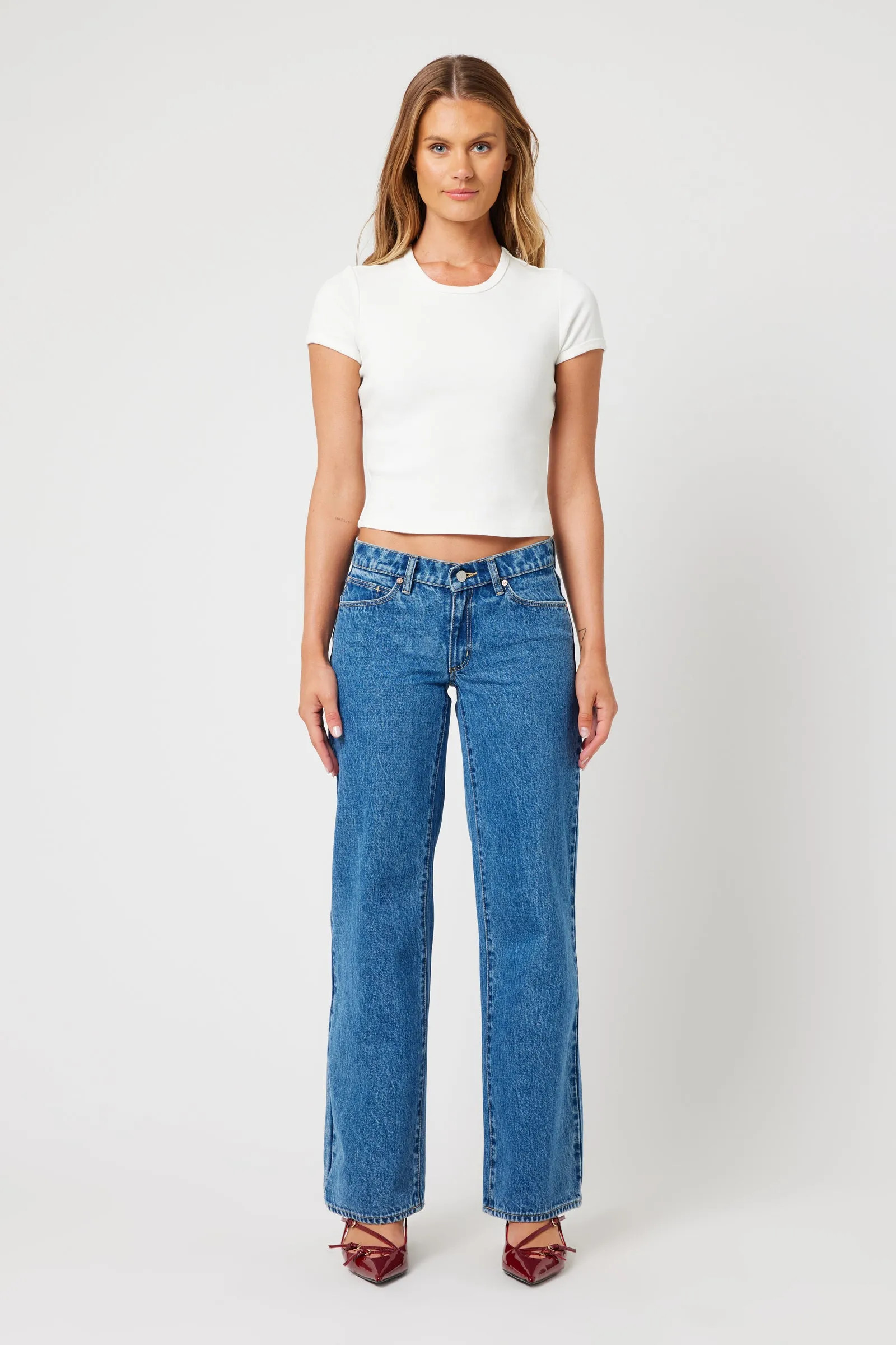 99 Low & Wide Chantell Organic | Abrand Jeans US
