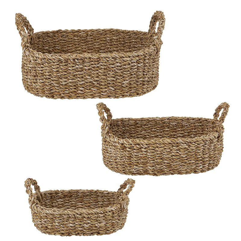 Woven Oval Basket Tray | Linen & Flax Co