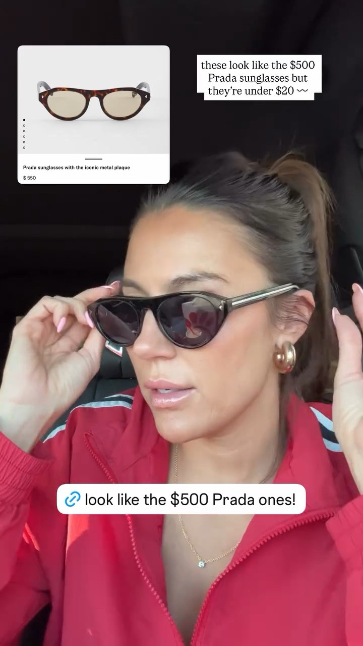 these look like the $500 Prada sunglasses but they’re under $20 〰️
