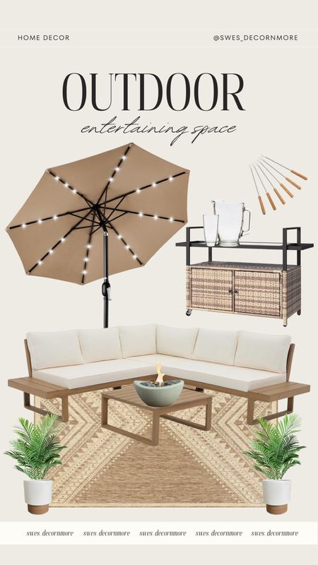 This outdoor space is perfect for entertaining during your summer get togethers! You can use these small rotating sticks to roast marshmallows on the table top fire pit for your smores! 

#LTKStyleTip #LTKSeasonal #LTKHome
