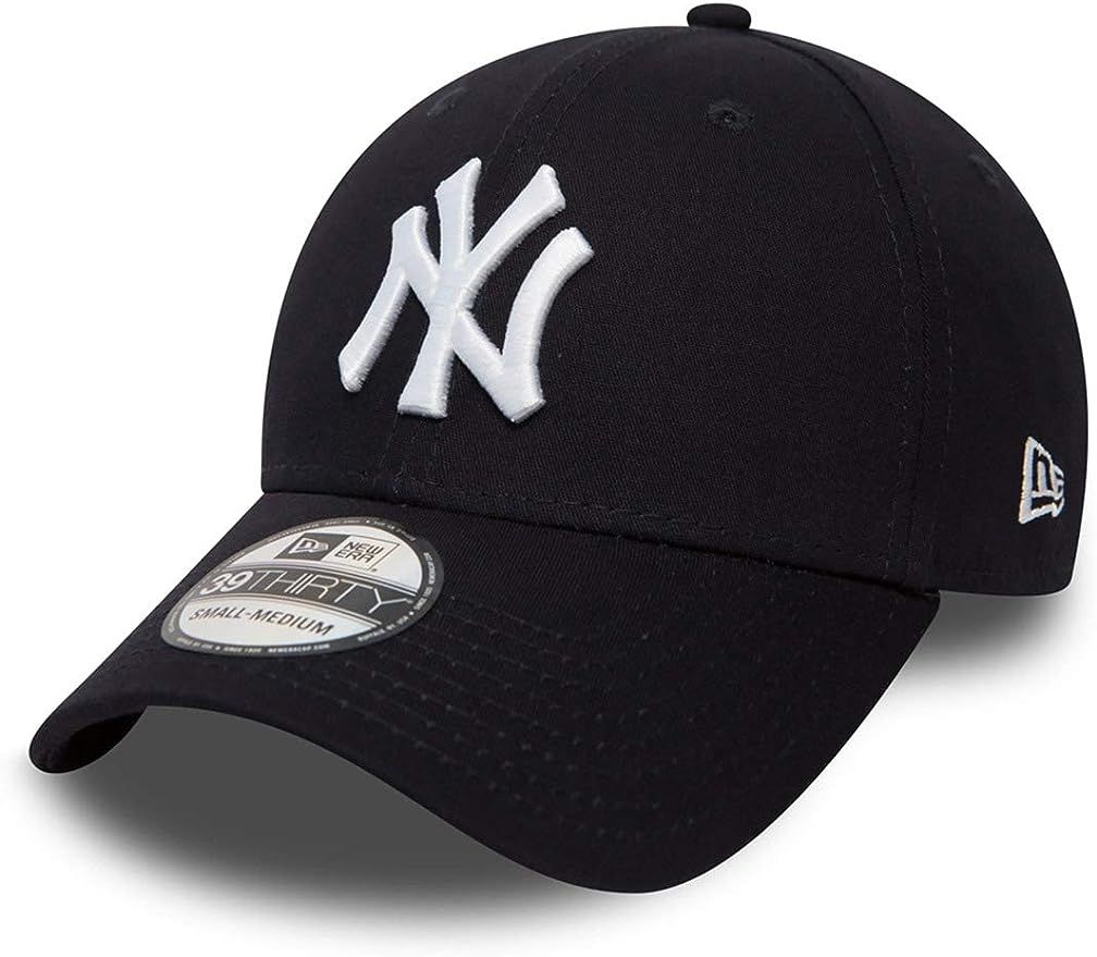 New Era Men's MLB Basic NY Yankees 39Thirty Stretch Back Baseball Cap,10145636 , Navy/White , M/L | Amazon (UK)