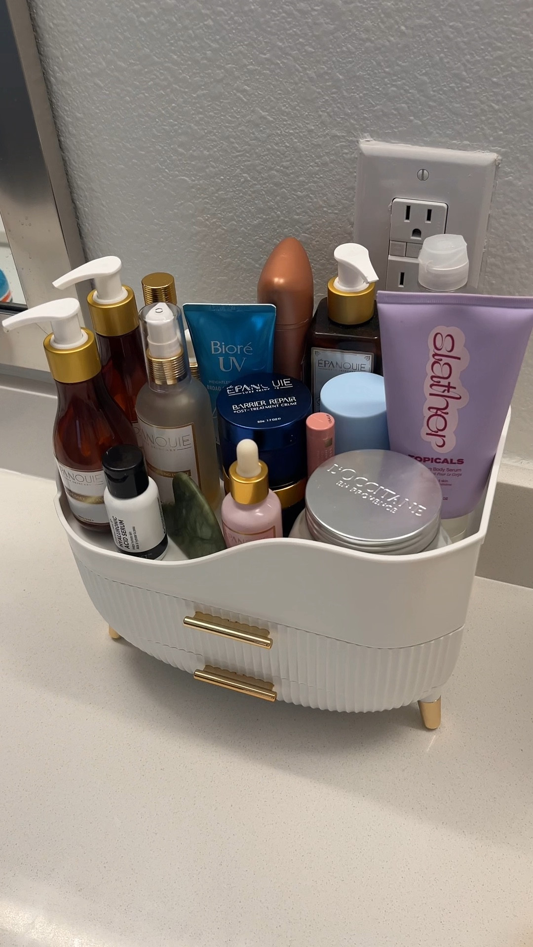 One of my recent obsessions: this skincare organizer! It helps my bathroom counters stay clutter free ✨ You can also use it as a makeup /vanity organizer. 

#LTKHome #LTKSaleAlert #LTKGiftGuide