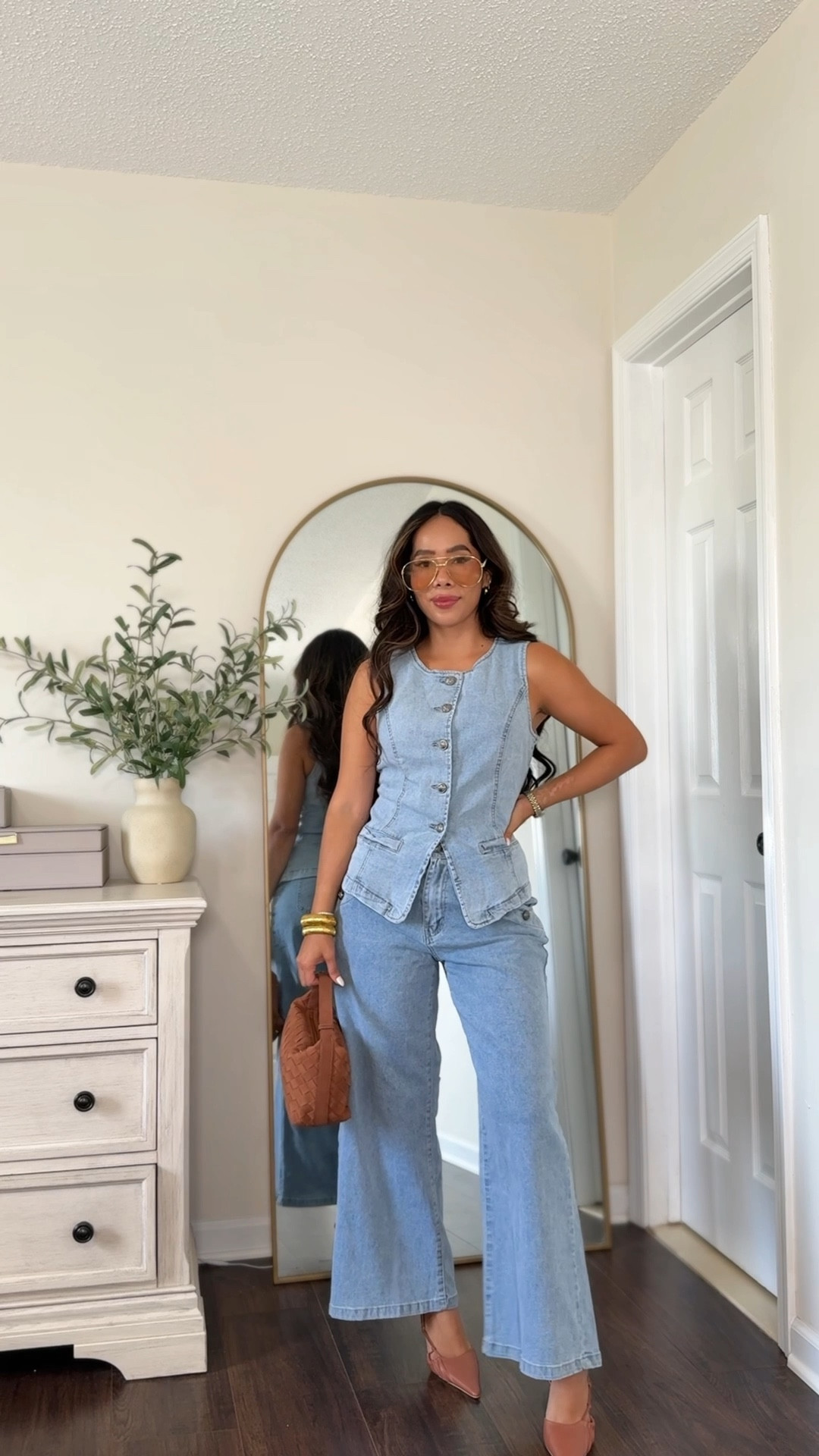 Denim set outfit inspo for fall! Wearing size XS 

#LTKFallSale #LTKStyleTip #LTKFindsUnder50