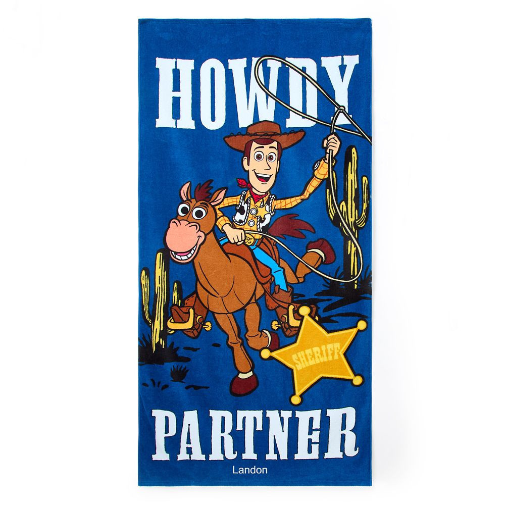 Woody Beach Towel  Toy Story  Personalized Official shopDisney | Disney Store