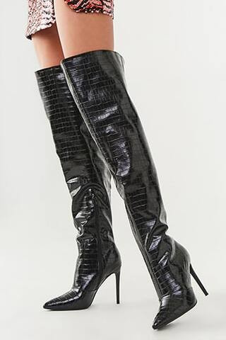 Over-the-Knee Stiletto Boots | Forever 21 (US)