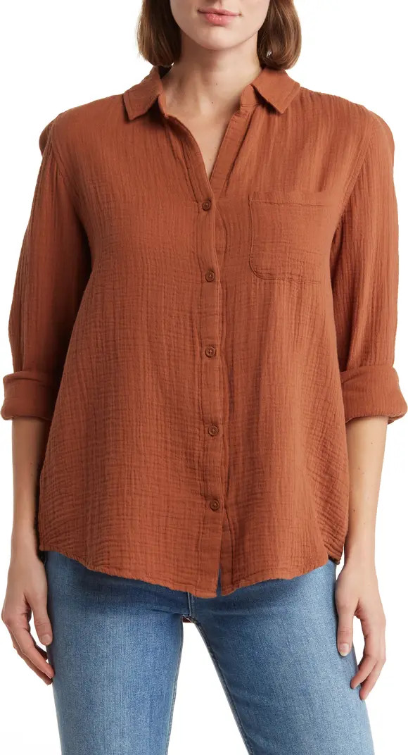 Alessia Long Sleeve Cotton Button-Up Shirt | Nordstrom Rack