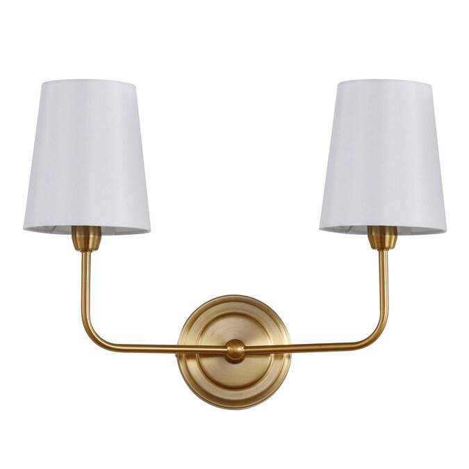 Safavieh Jaxson 17.5-in W 2-Light Brass Gold French Country/Cottage Wall Sconce Lowes.com | Lowe's