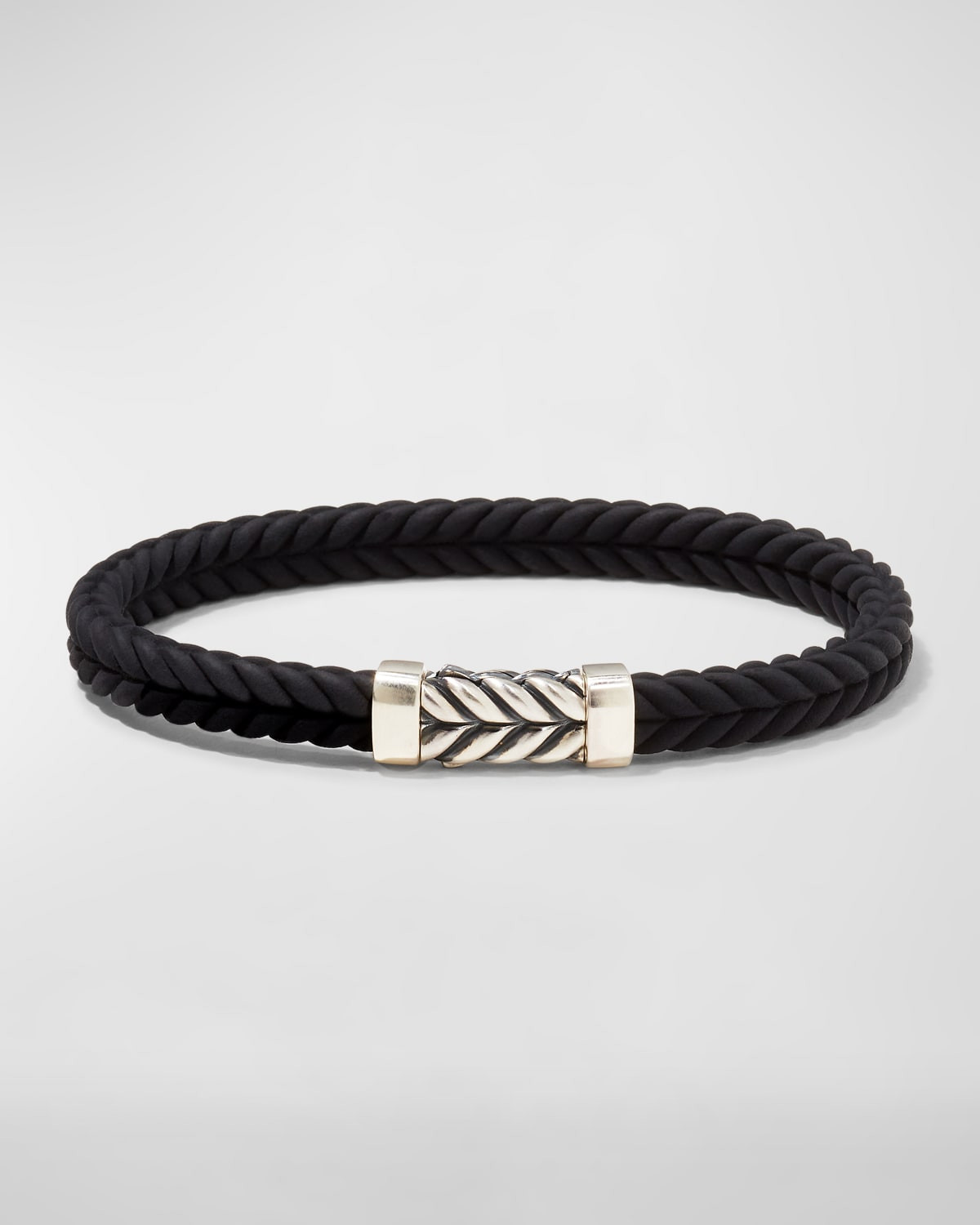 6mm Men's Chevron Rubber Bracelet | Neiman Marcus