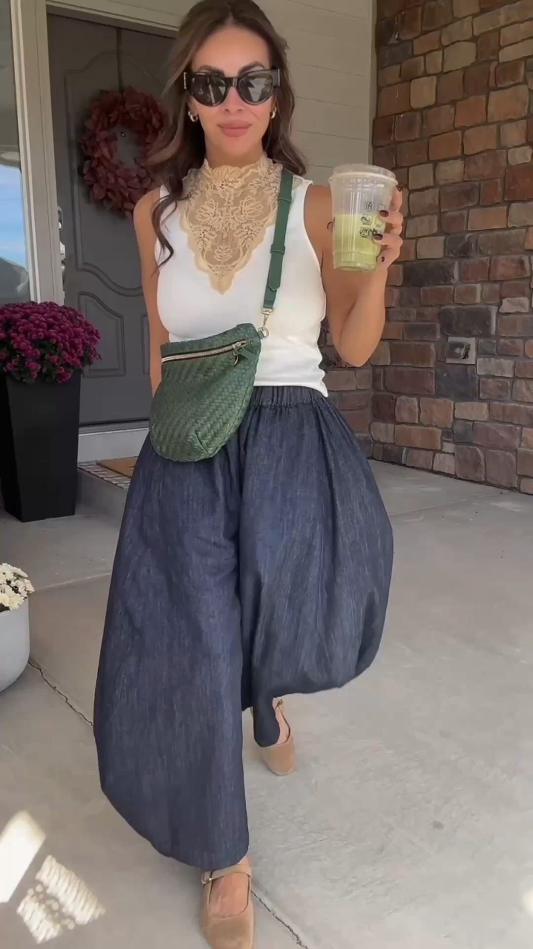 Cutest lace top and barrel soft stretchy denim not denim pants. Wearing xs in both. Pants Zara ref 5216/268
Zara ballet flats refs 3521/410

Fall outfit 
Pre fall outfit 
Mom outfit 
Mom style 
Outfit idea 
Fall outfit ideas 
OOTD 
Shopping outfit 
Casual outfit 
Elevated outfit 
affordable fashion 
Easy outfit 
Free people 
Zara style 

#LTKOver40 #LTKSeasonal #LTKStyleTip