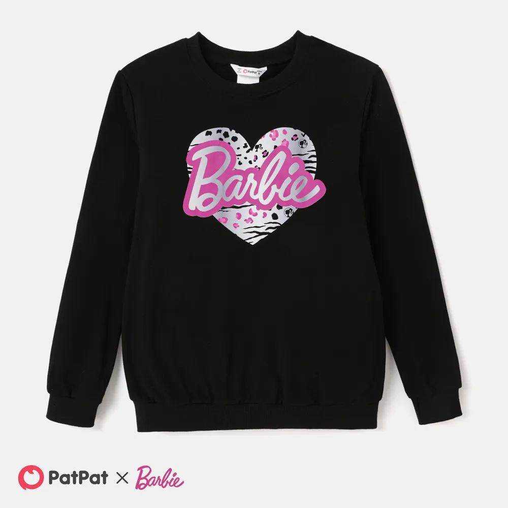 Barbie Mommy and Me Letter Heart Print Long-sleeve Top | PatPat