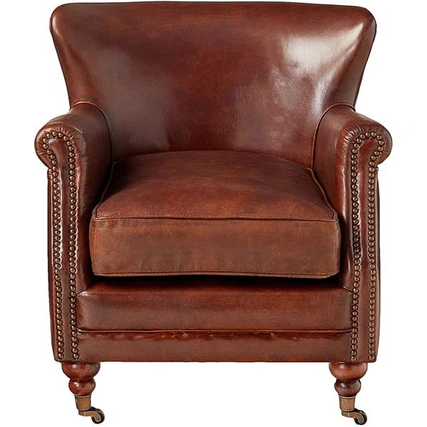 Bellfleur Genuine Leather Club Chair | Wayfair North America