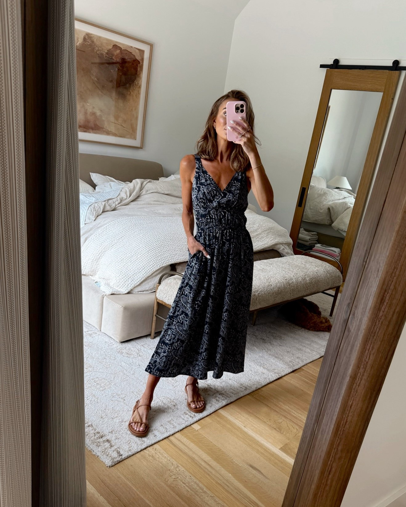 $21 feminine, floral maxi dress from target! 💙