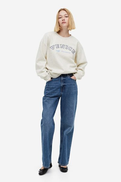 Felpa girocollo - Beige chiaro mélange/Venice - DONNA | H&M IT | H&M (FR, IT, ES, PT, BE)