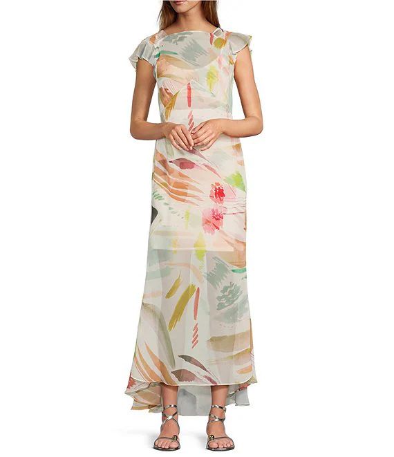 x M.G. Style Mal Paint Streak Maxi Dress | Dillard's