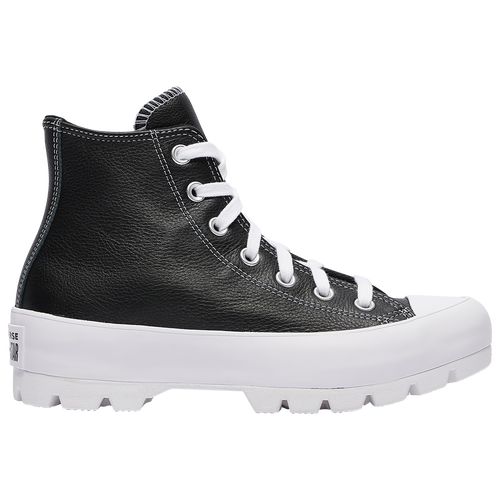 Converse All Star HI Lugged Leather - Women's Outdoor Boots - Black / White, Size 6.0 | Eastbay