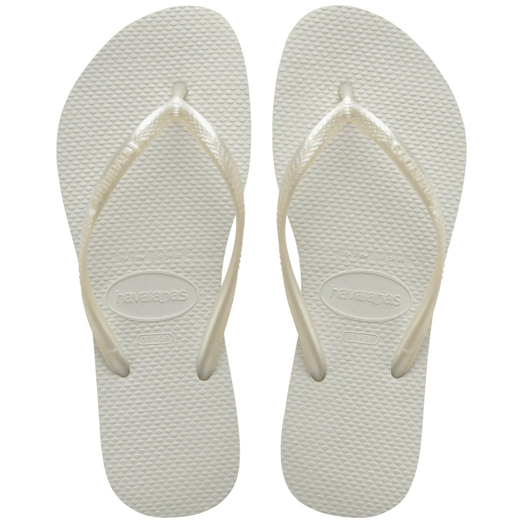 Havaianas Women's Slim Flip Flops | White | Size 9/10 | Havaianas